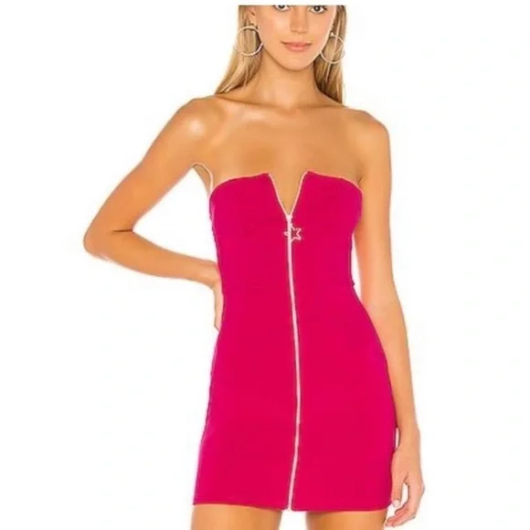 SUPERDOWN REVOLVE  DRESS ZIPPER PINK carol - Picture 2 of 2